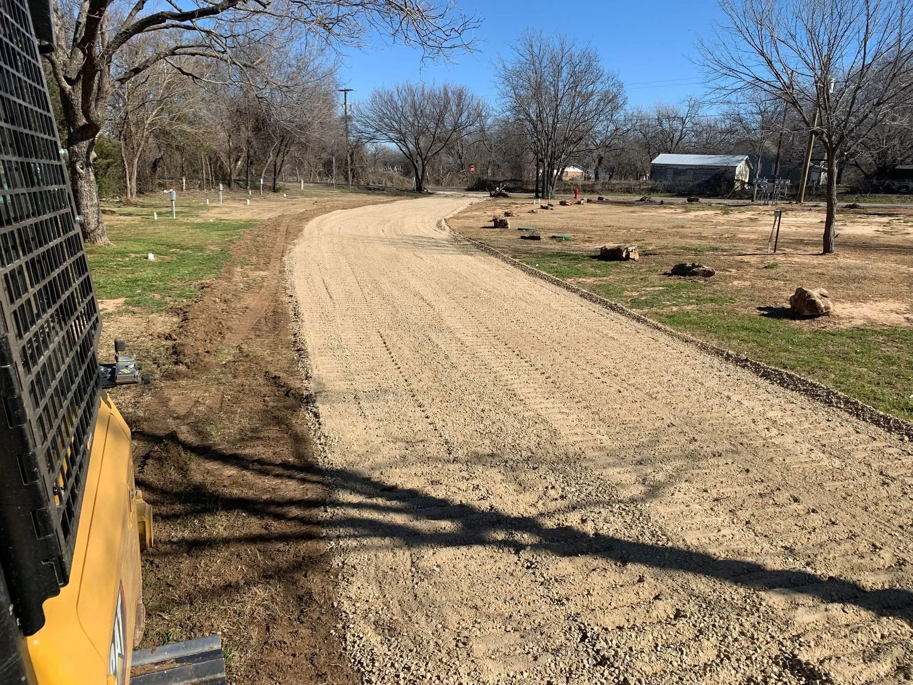Ranch road construction and grading work