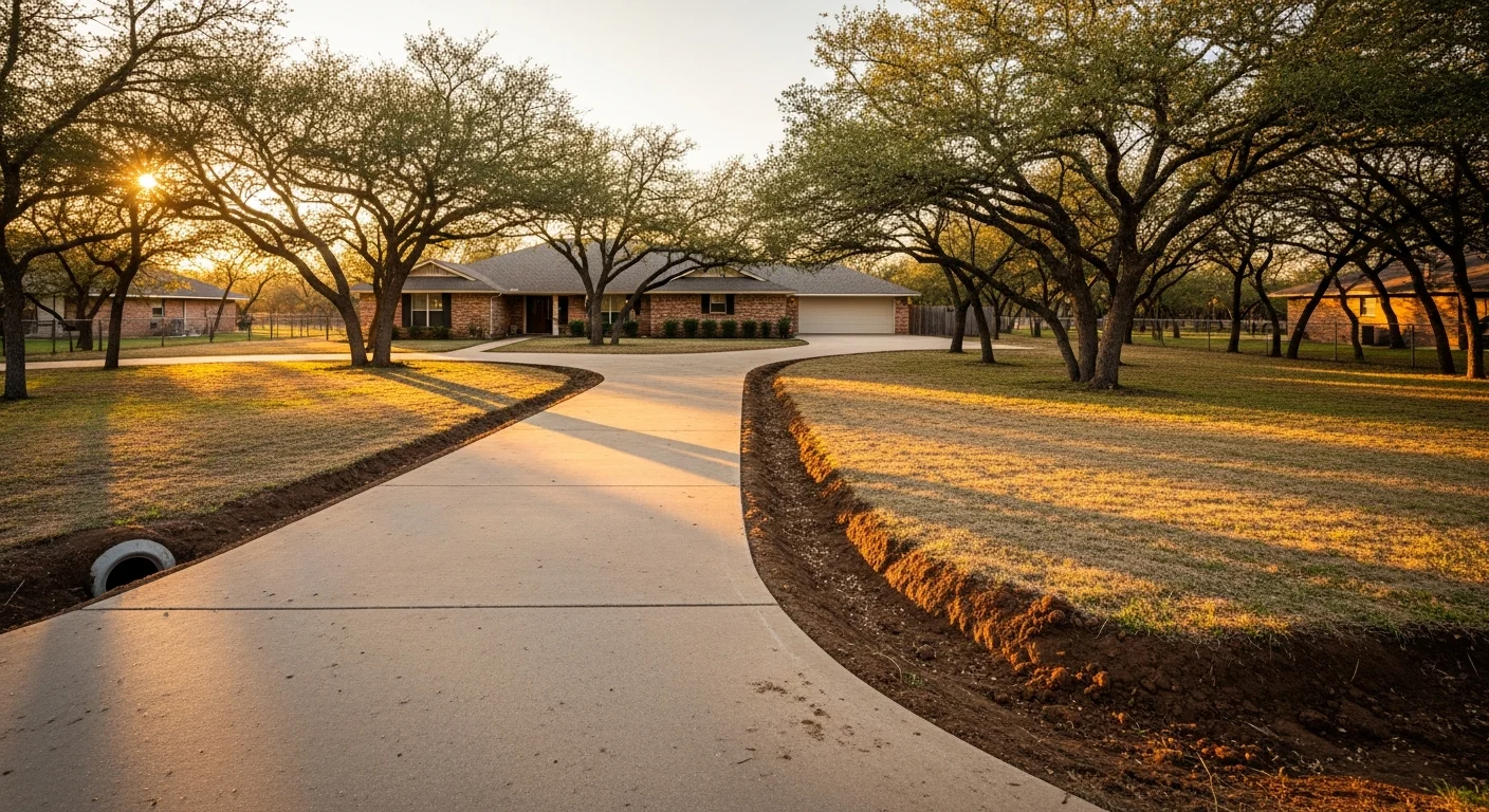 Springtown residential home with mature trees and driveway, typical Parker County property.