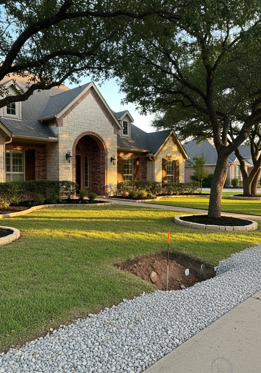 Weatherford home entrance with traditional architecture and well-maintained grounds.